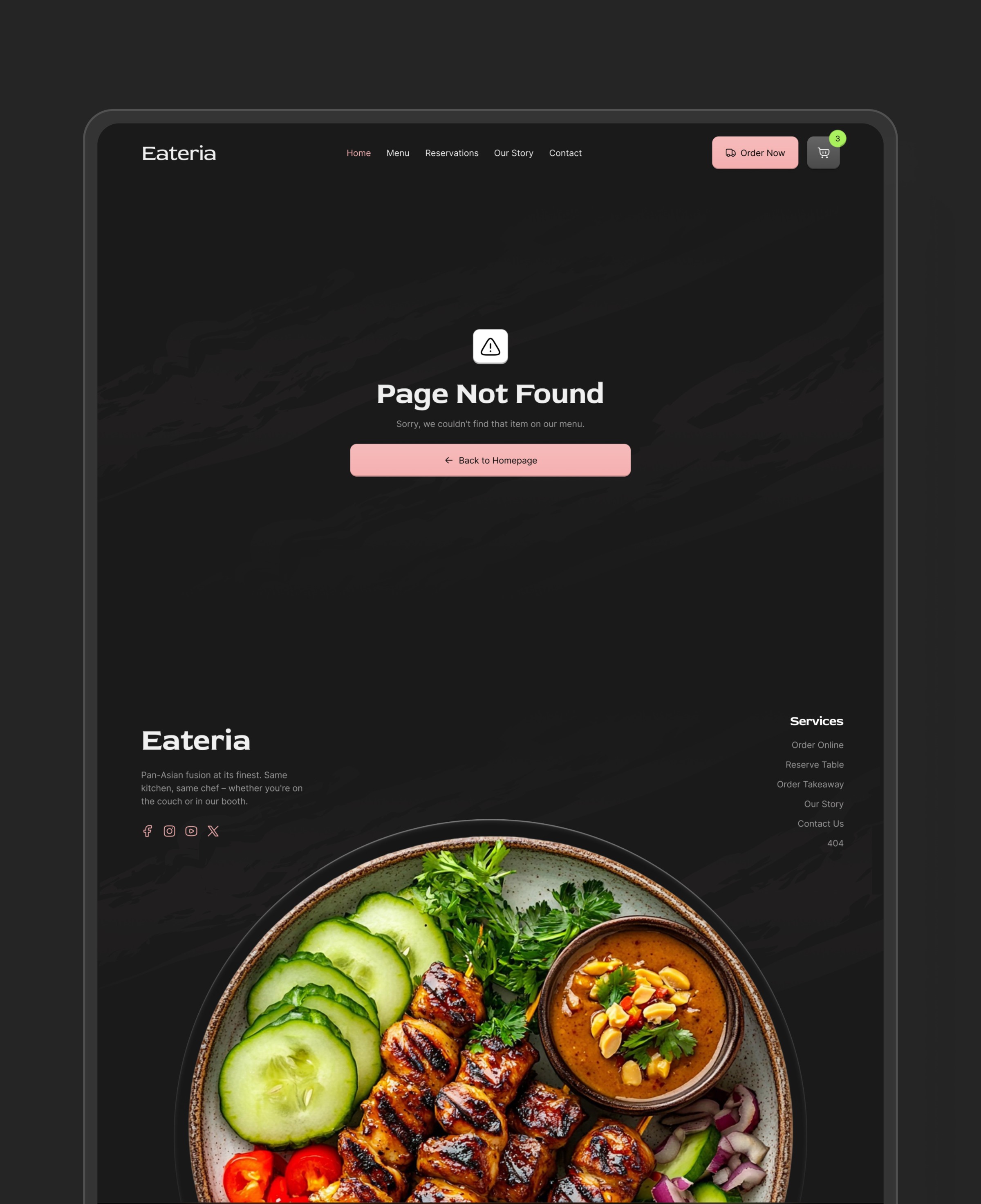 Eateria — Restaurant Website UI Case Study Image 14