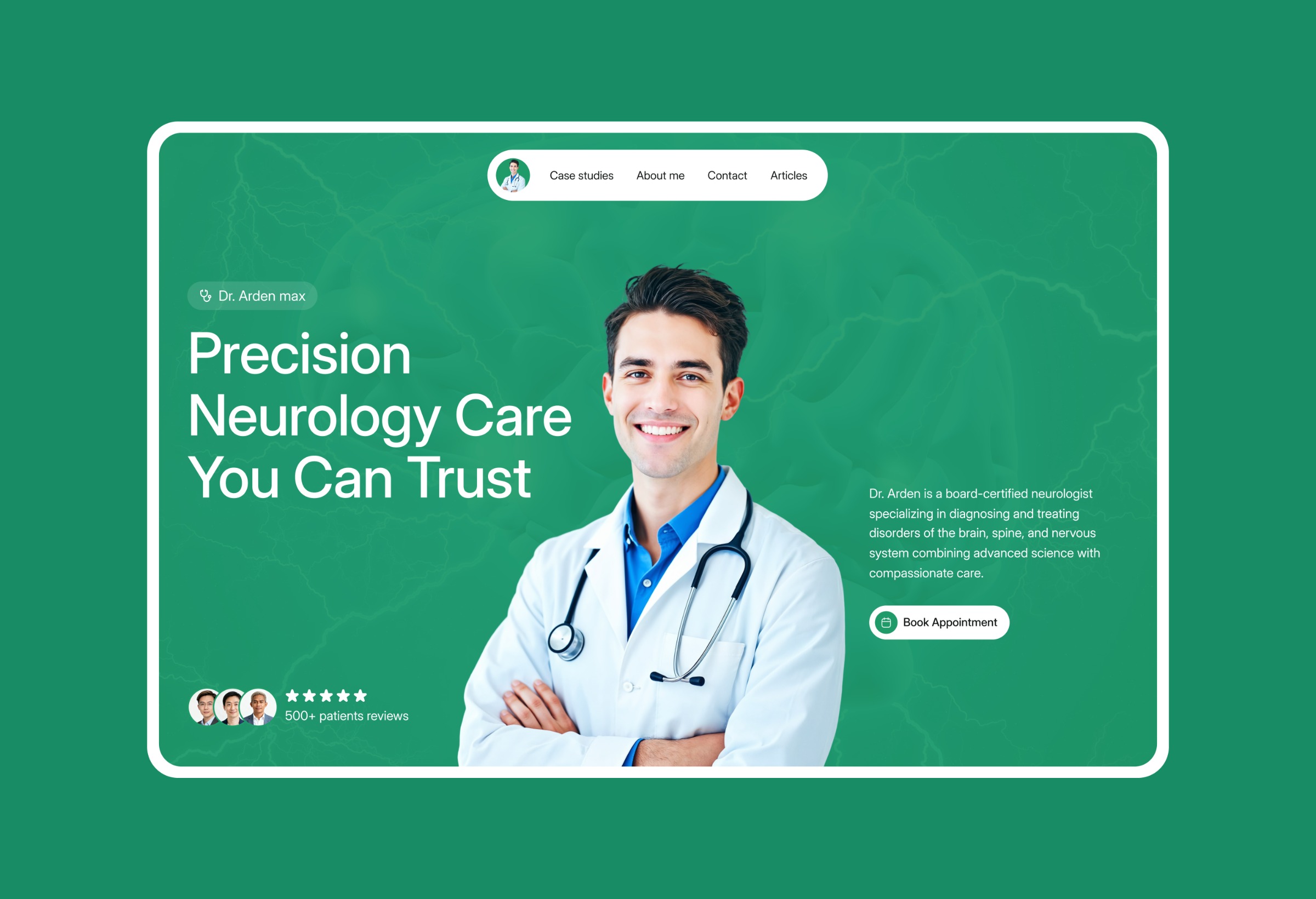 Dr. Arden — Medical Landing Page UI Template