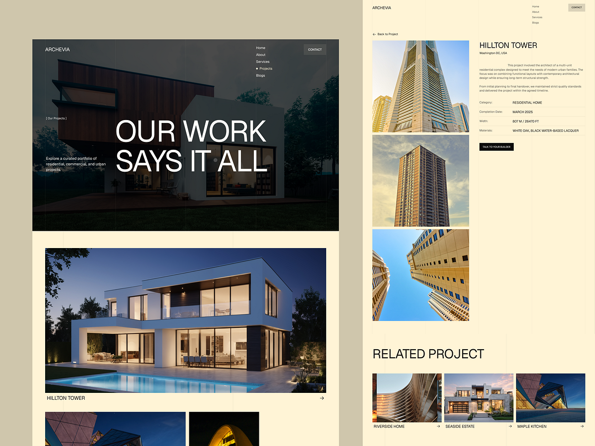 Archevia – Architecture Website Motion Design Image 0