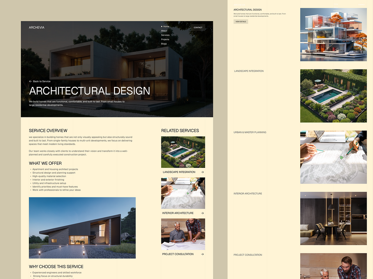Archevia – Architecture Website Motion Design Image 1