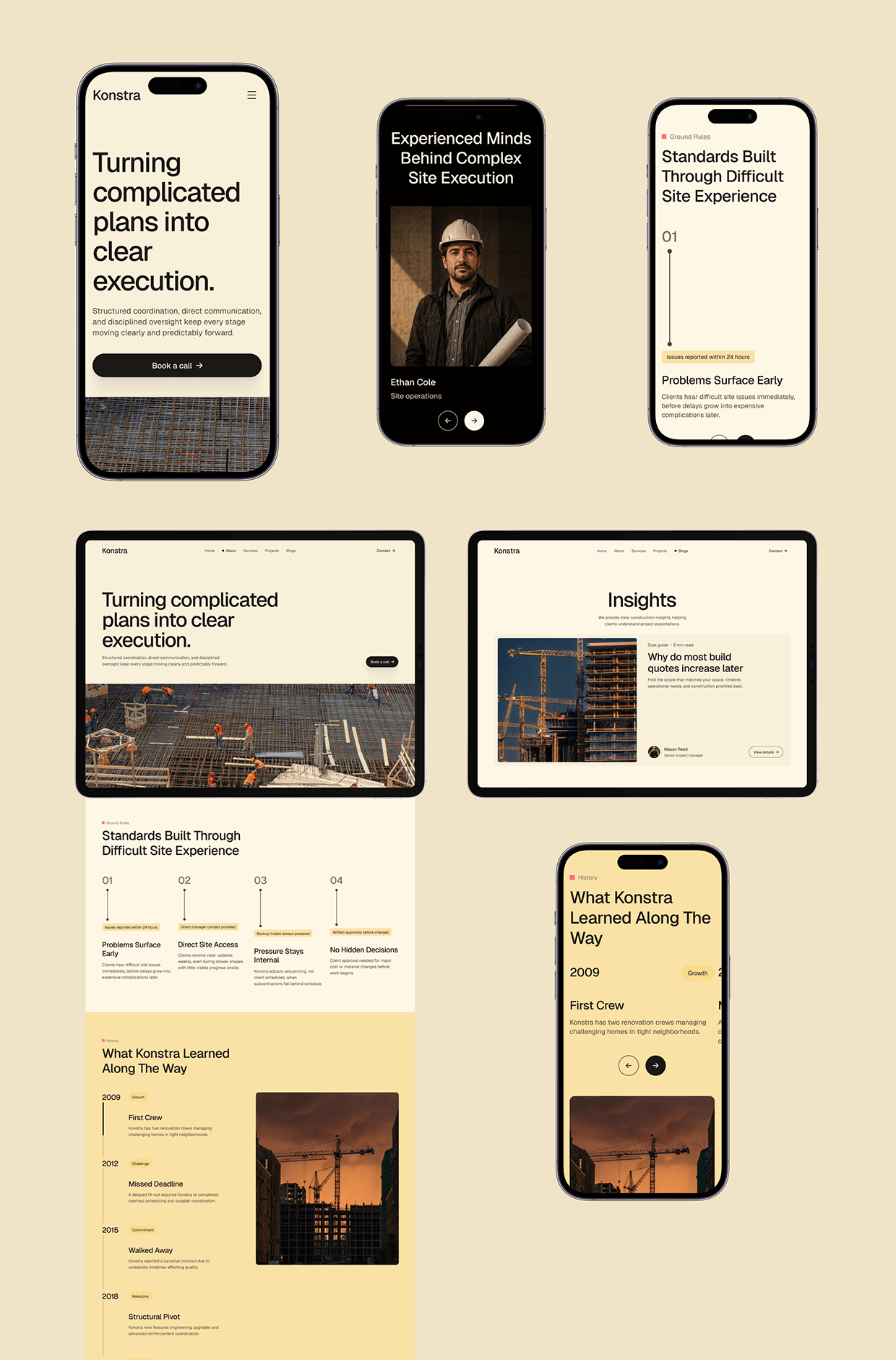 Konstra - Construction Firm Website UI/UX Case Study Image 5