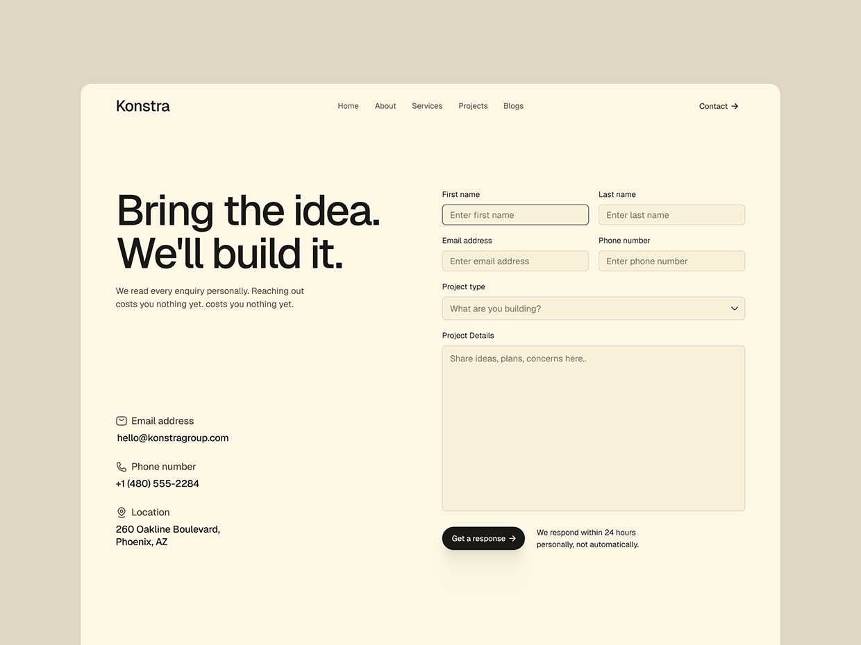 Konstra - Construction Firm Website UI/UX Case Study Image 6