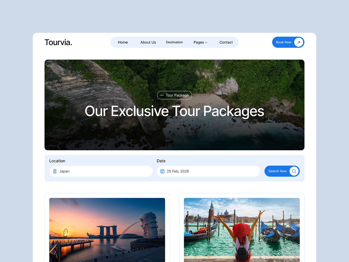 Tourvia Travel Template – Featured Pages (Destination & Tour Packages) Image 3