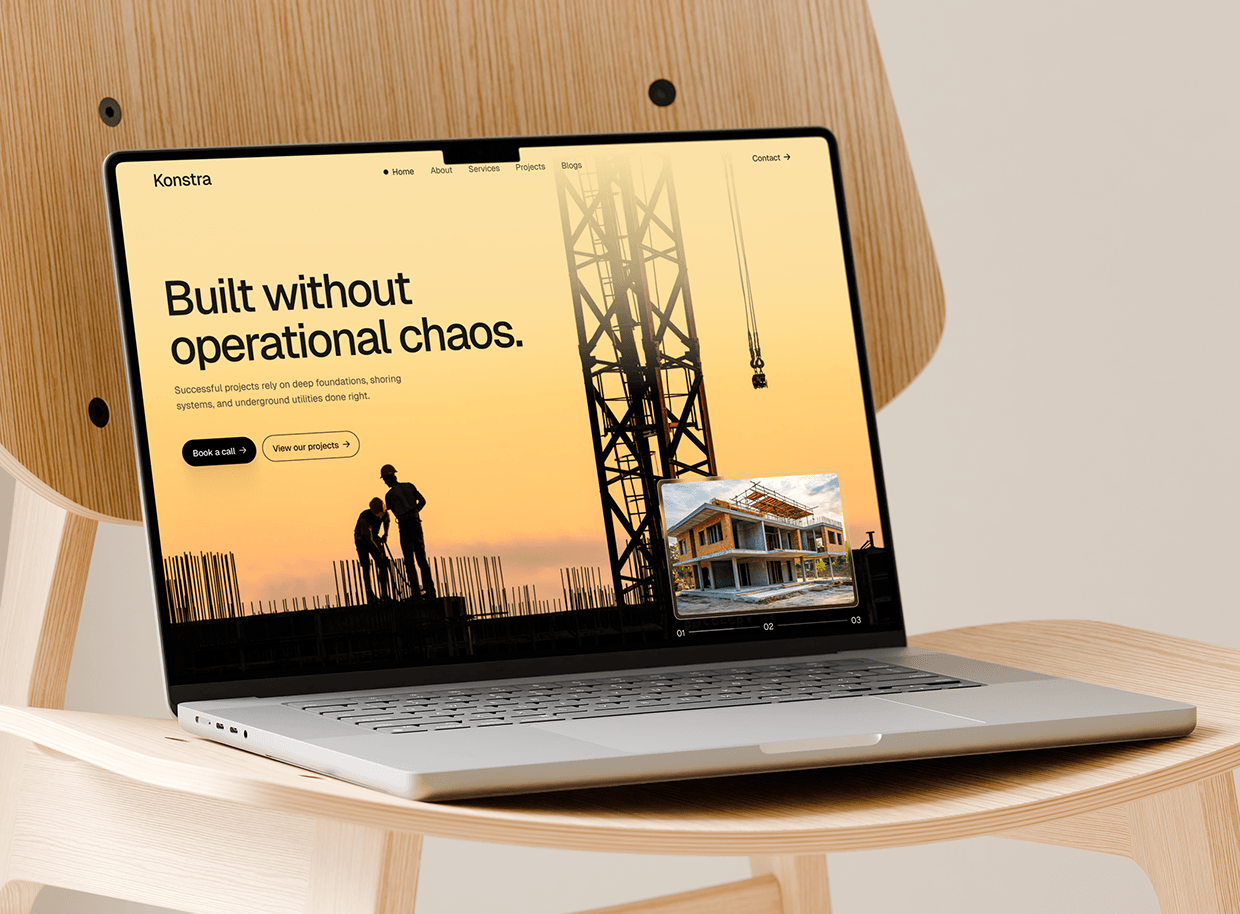 Konstra - Construction Firm Website UI/UX Case Study Image 9