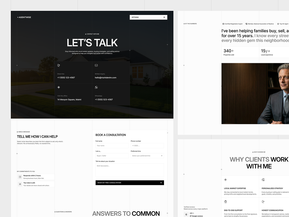 Agentwise - Home Valuation & Contact Page Design Image 2