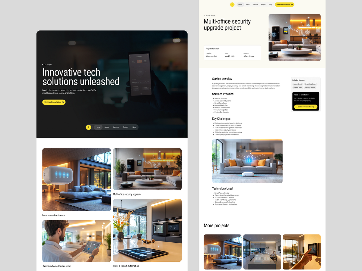 Smart Home Interaction Design for Doorix Image 0