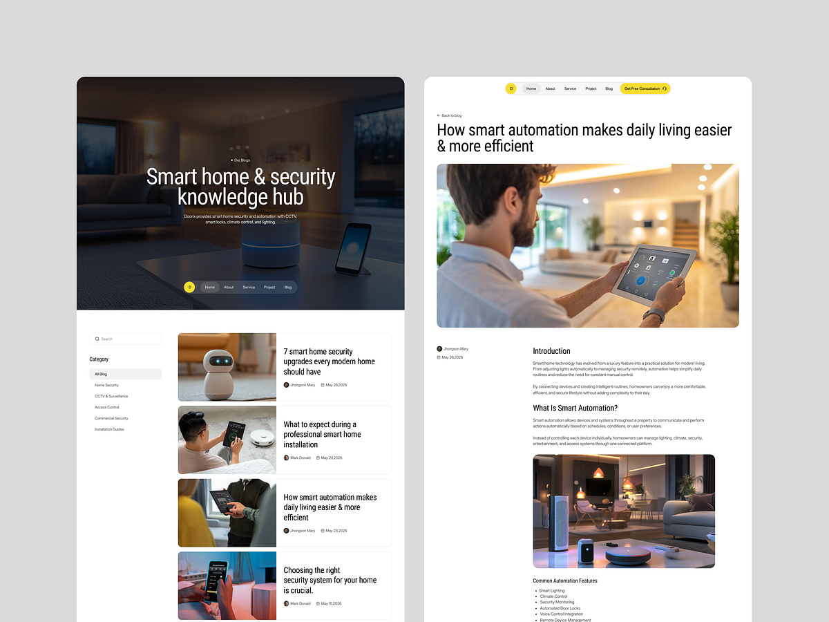 Smart Home Interaction Design for Doorix Image 3
