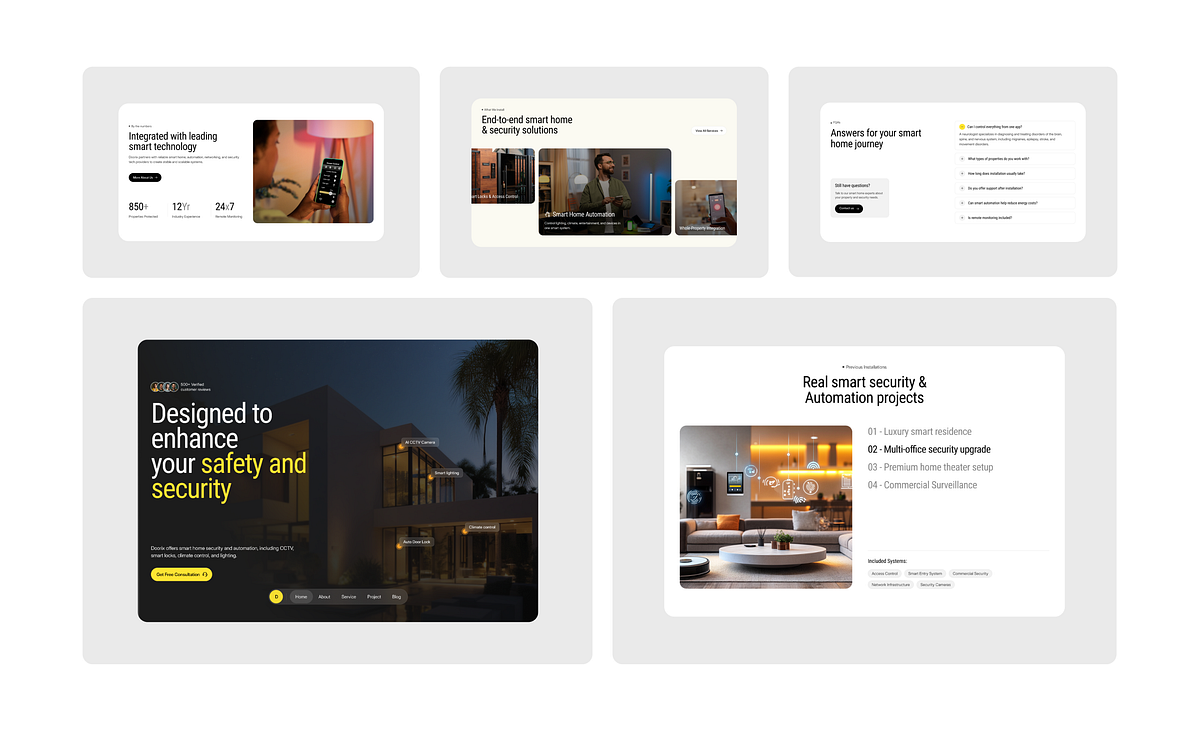Doorix Smart Home Website Case Study Image 2