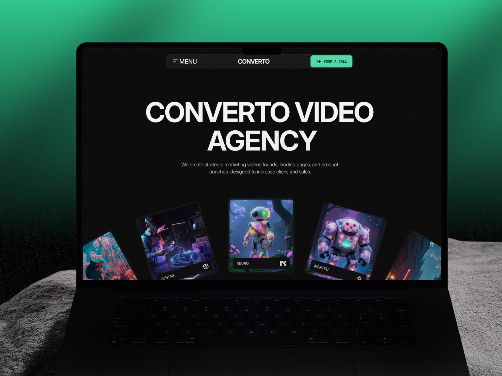 Dark Mode Hero Designs from GrabUI Library Image 0