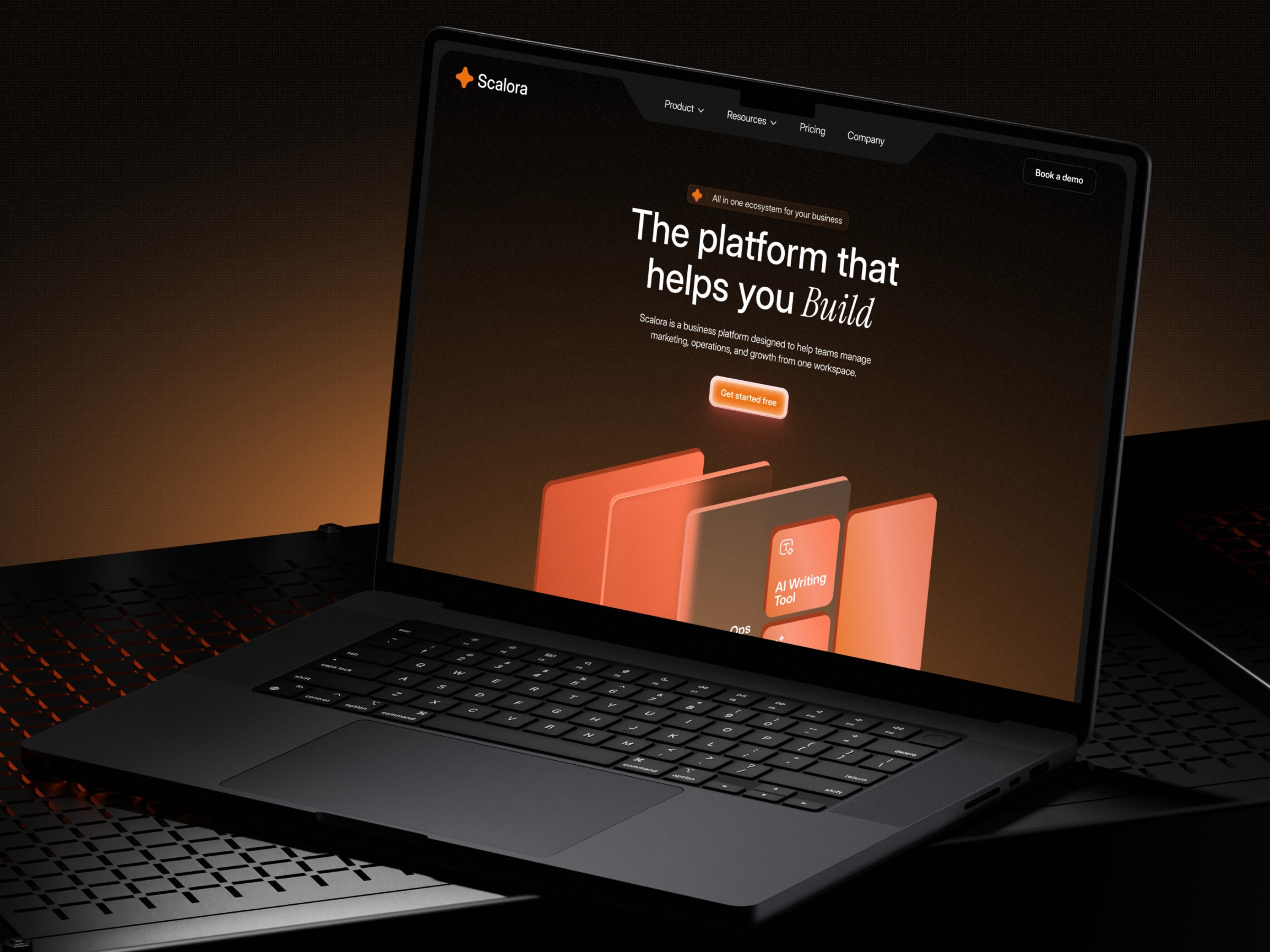 Dark Mode Hero Designs from GrabUI Library Image 1