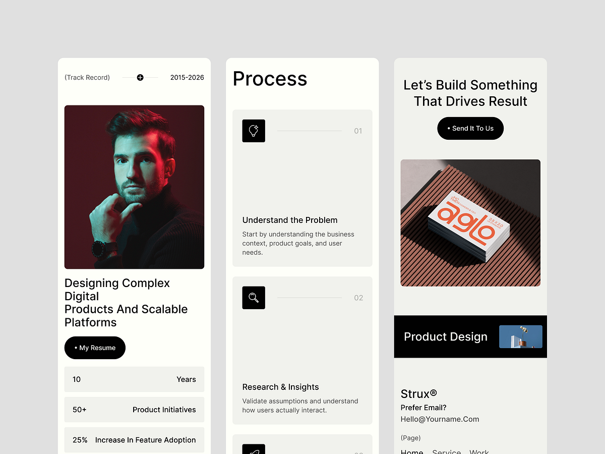 Struqx - Responsive service layout for a designer portfolio Image 3