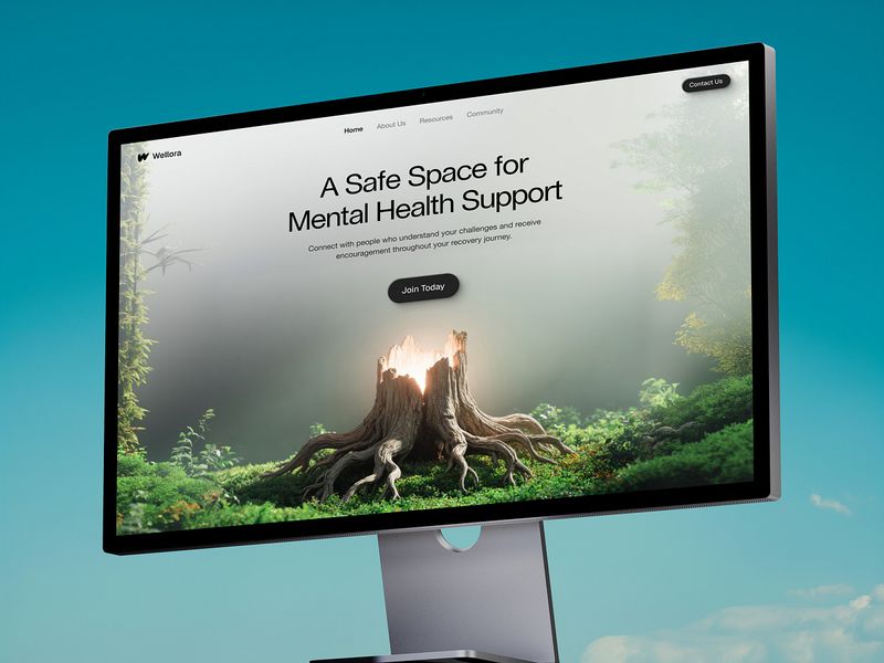 Mental Health Support Community Landing Page | Hero Section
