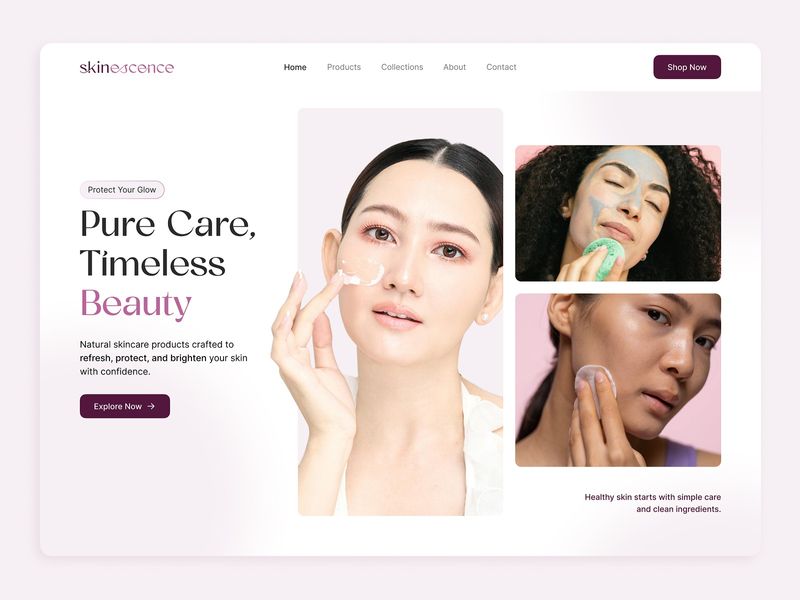 Skinescence - Skincare Website UI Design