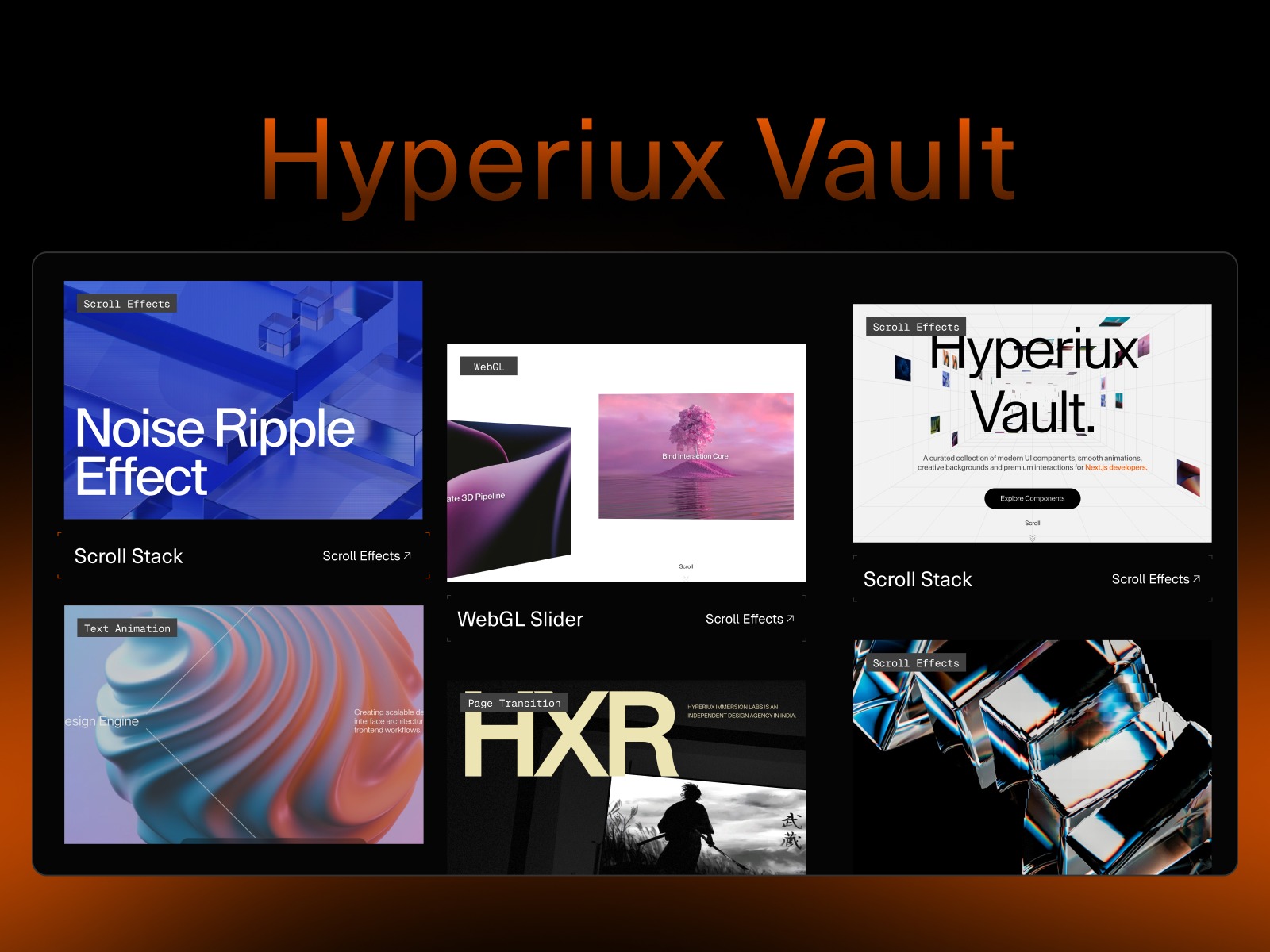 Hyperiux Vault - Interaction Effects for React & Next.js Image 0
