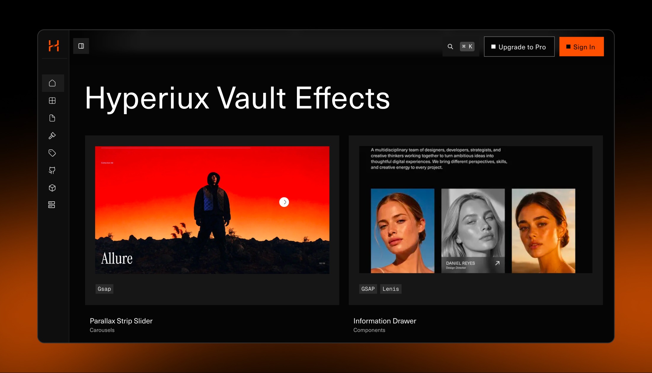 Hyperiux Vault - Interaction Effects for React & Next.js Image 1