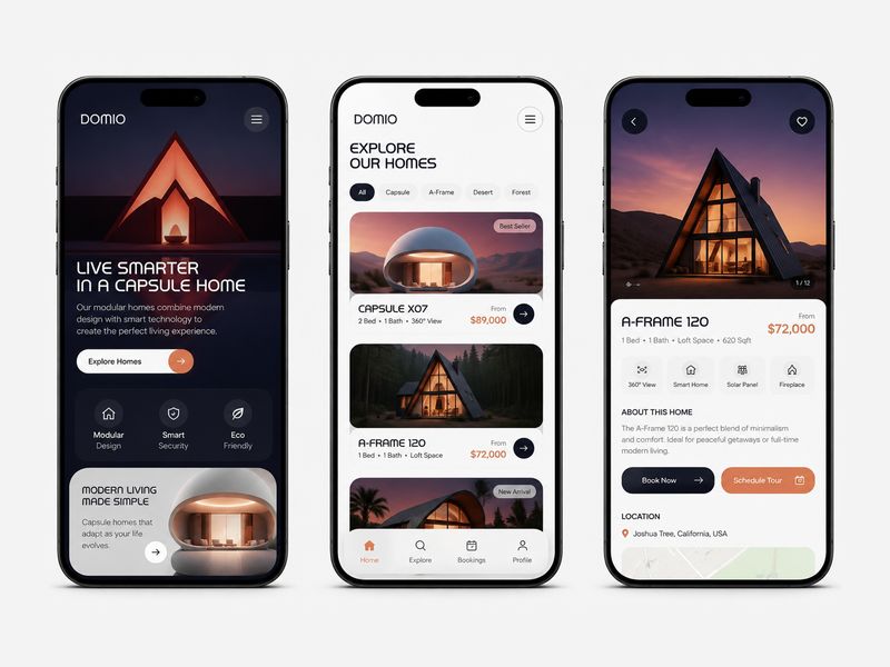 Real Estate Mobile App UI – Luxury Property Discovery & Booking