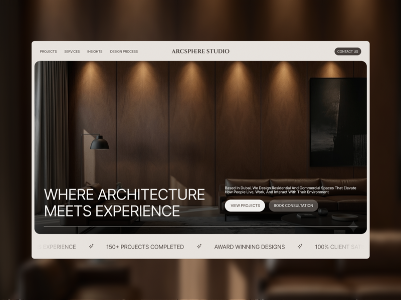 ArcSphere Studio by Talha Nawaz - Agency design asset by framer