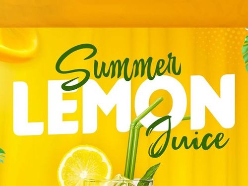 Sourav Ghosh | Summer Lemon Juice Social Media Instagram Banner or Square Flyer Post Template Design