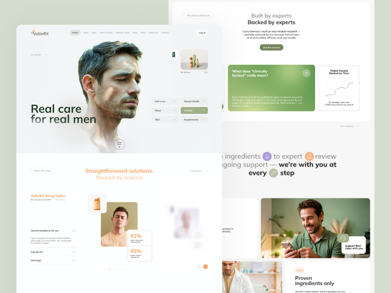 Mens Wellness Website Design