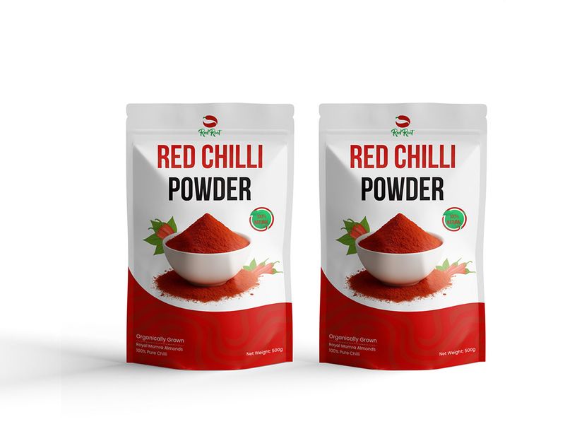Red Chilli Powder Packaging Design