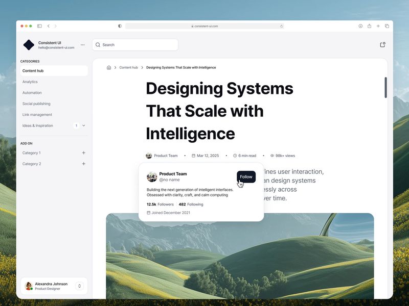 Blog Post - Consistent UI