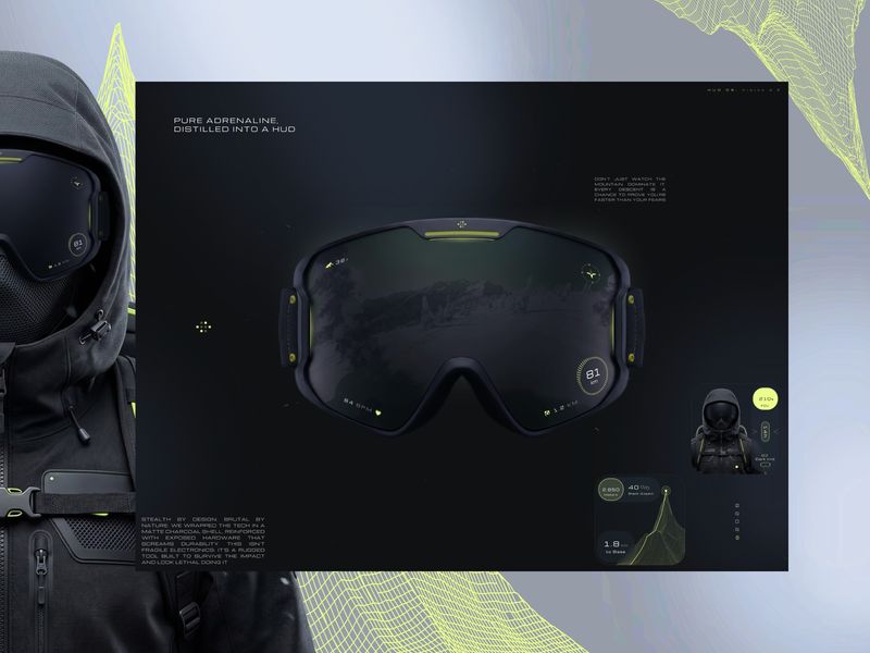 AR Goggles HUD — Tactical Freeride