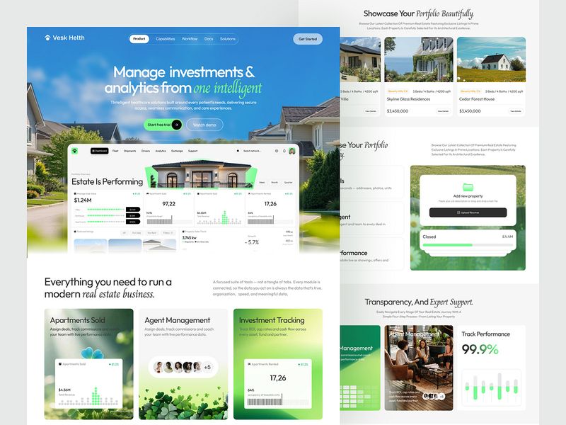 Real Estate Investment Analytics & Property Management Website