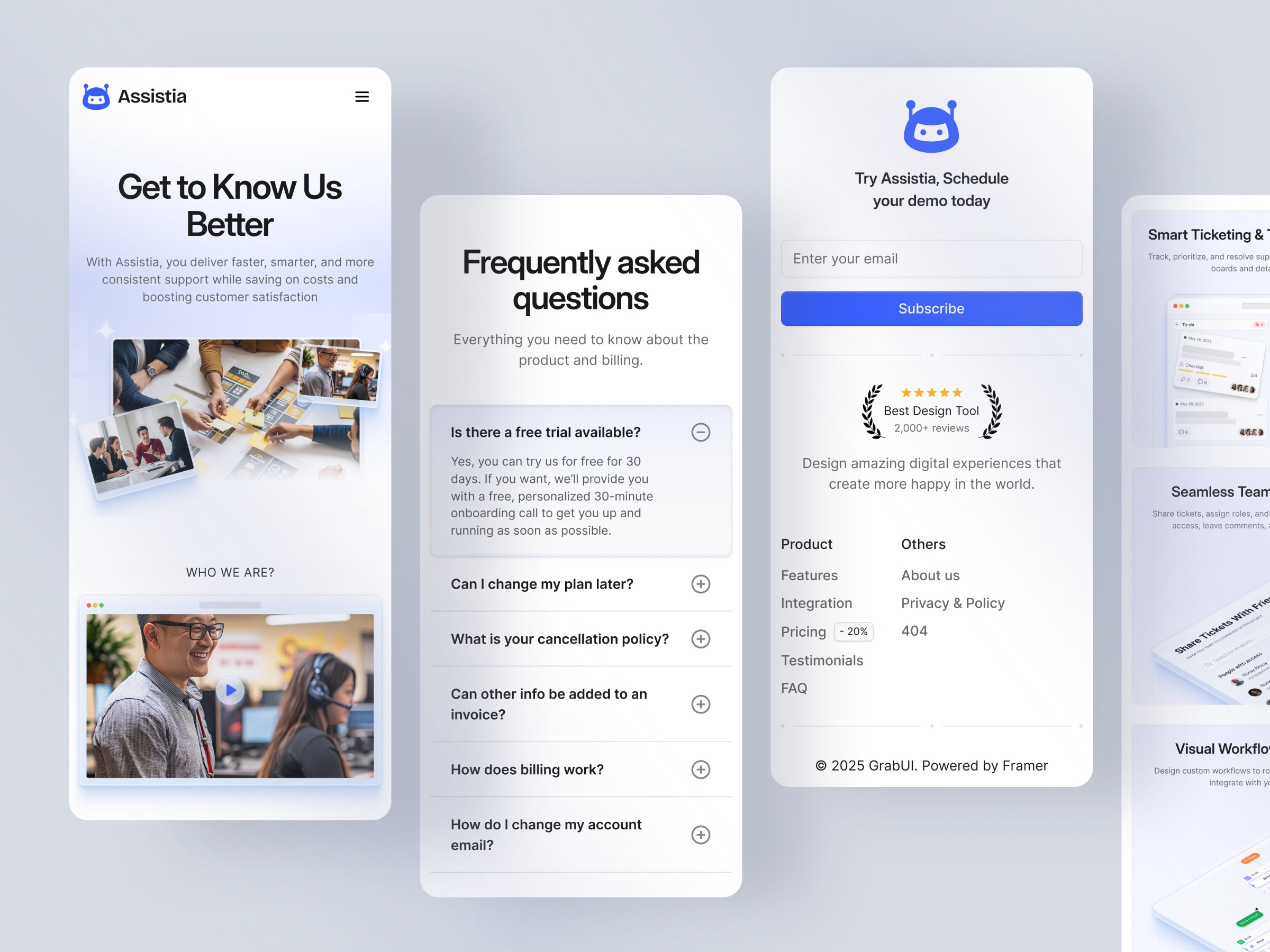 AI Customer‑Service SaaS Website Design Image 1