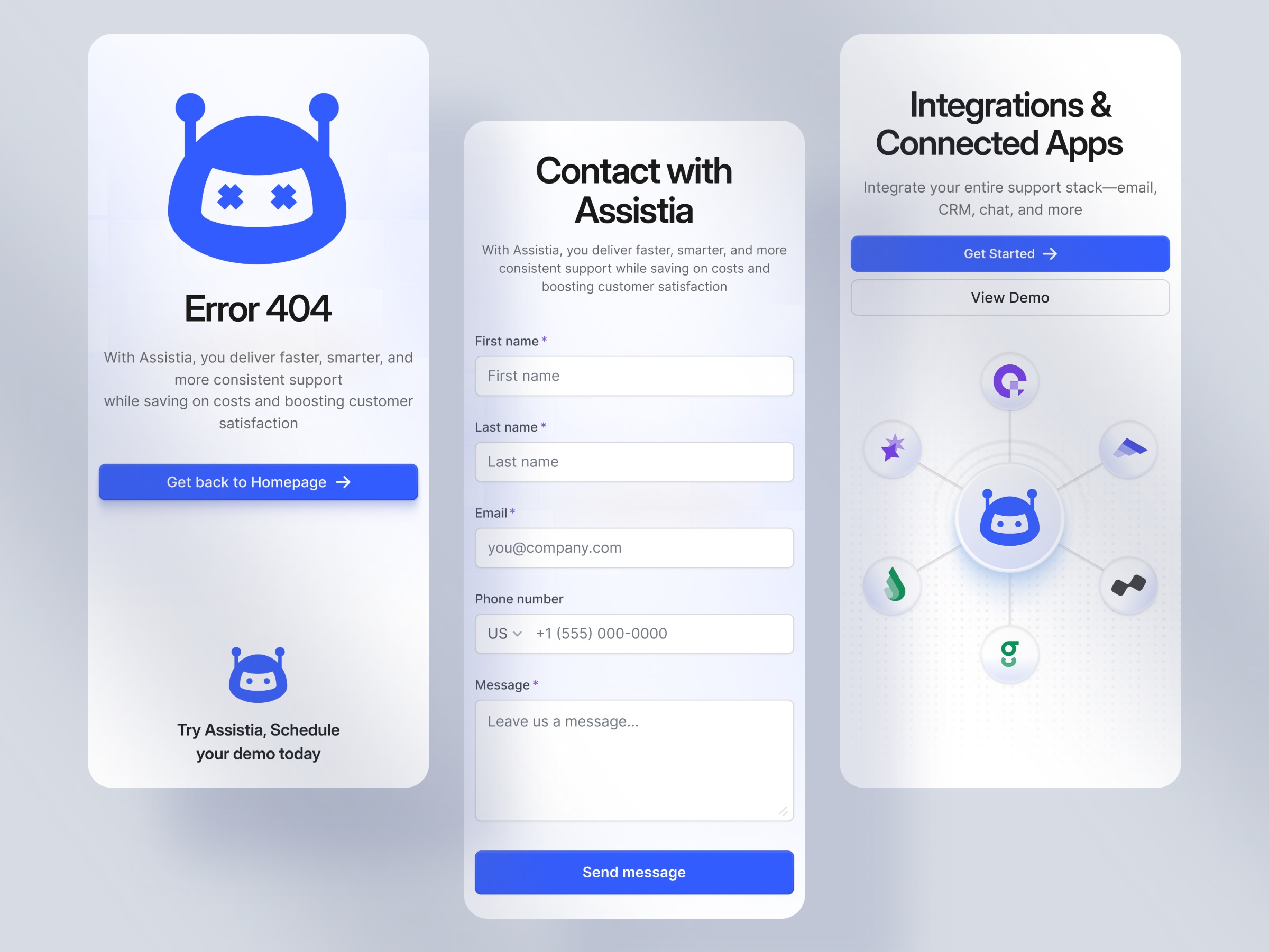 AI Customer‑Service SaaS Website Design Image 2