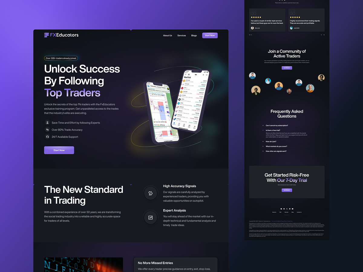 FX Educators - Fintech & Trading Platform Web Design Image 1