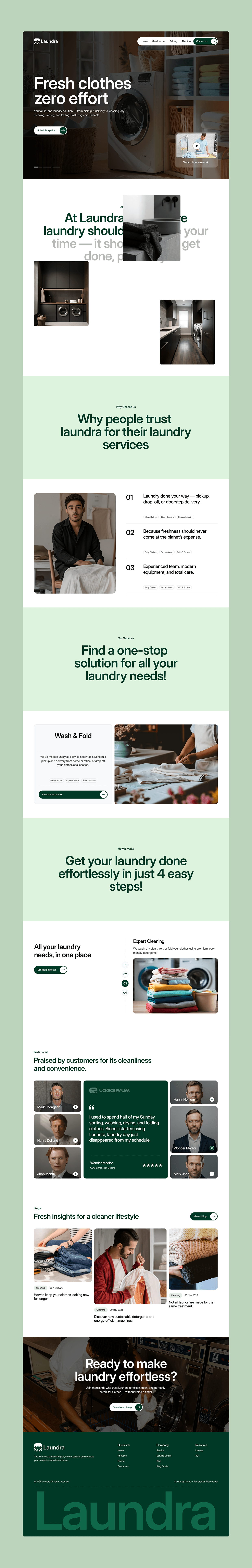 Laundra — Laundry & Dry Cleaning Website Template Image 6