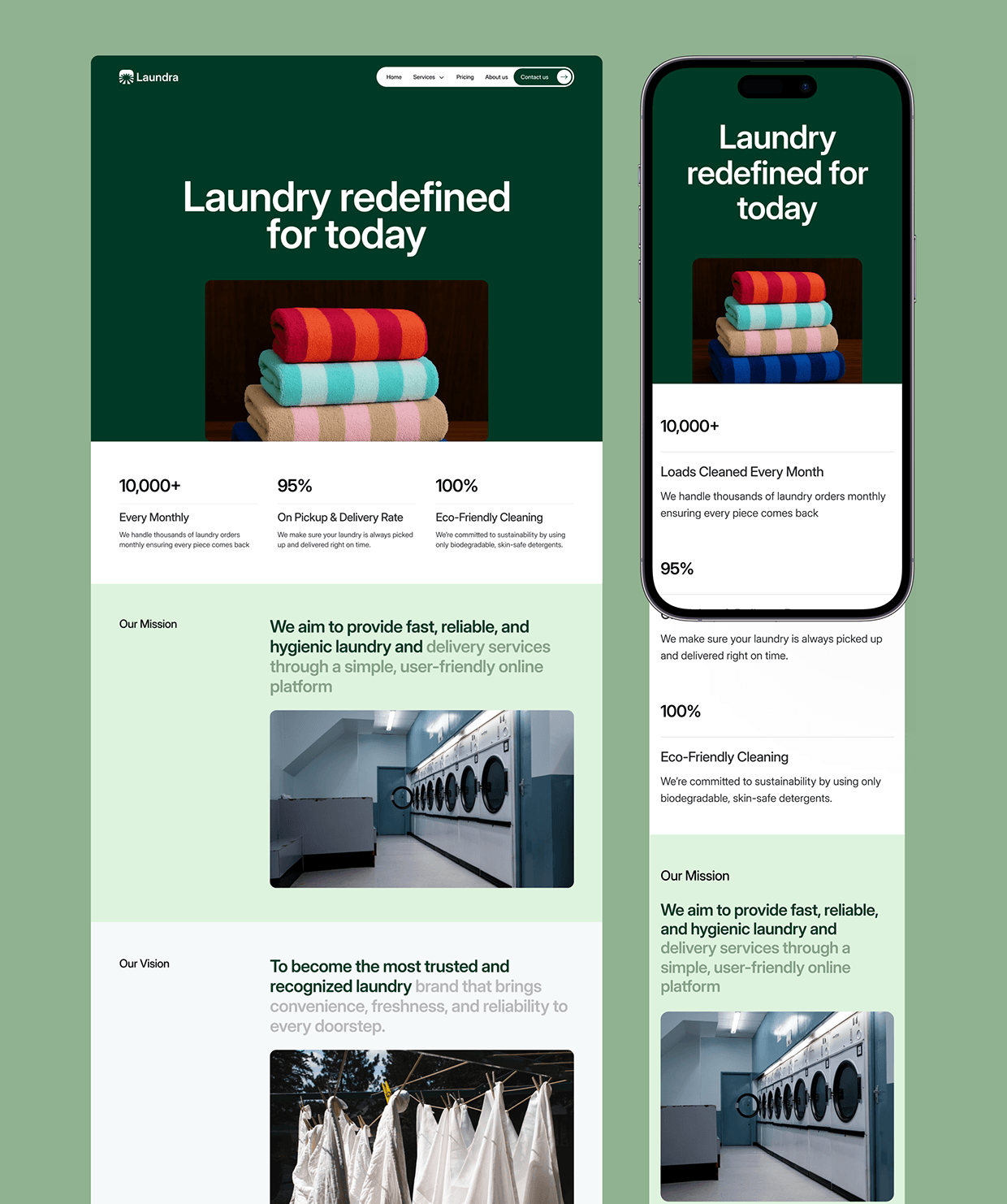 Laundra — Laundry & Dry Cleaning Website Template Image 7