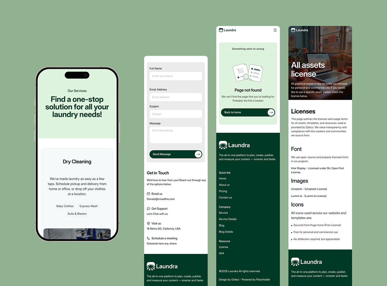 Laundra — Laundry & Dry Cleaning Website Template Image 9