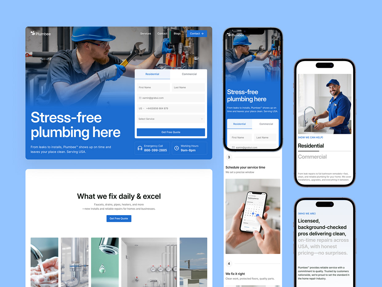 Plumbing & Home Services Website Template Image 15