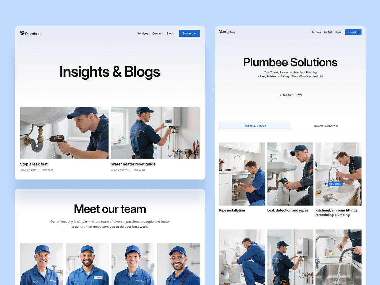 Plumbing & Home Services Website Template Image 17