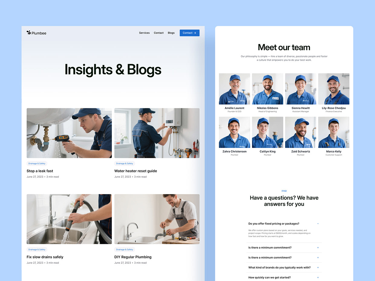 Plumbing & Home Services Website Template Image 19