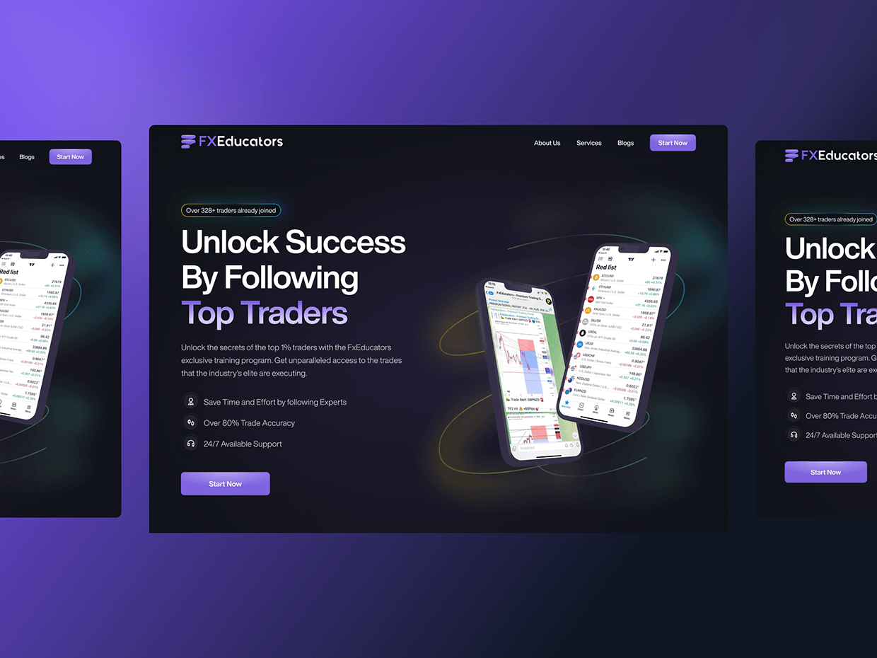 FX Educators: Fintech Trading Platform & App Design Image 5