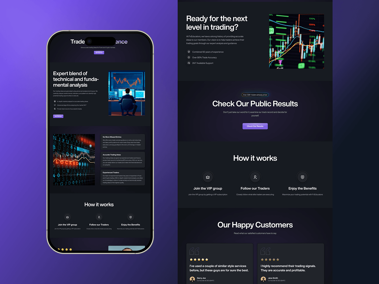 FX Educators: Fintech Trading Platform & App Design Image 12