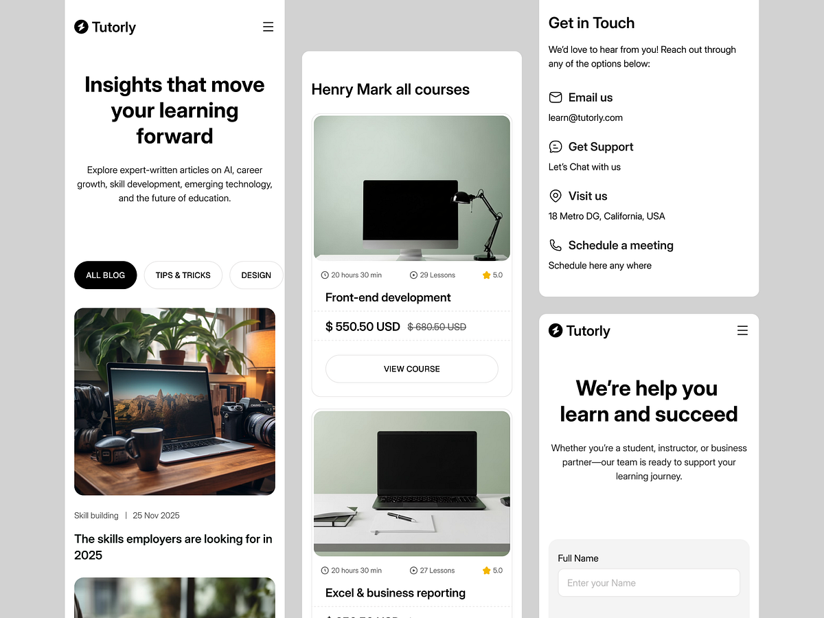 Mobile Responsive UX/UI for E-Learning Platform Image 2