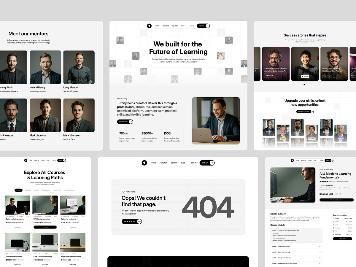 Tutorly — Course Dashboard & Inner Page UI UX Image 2