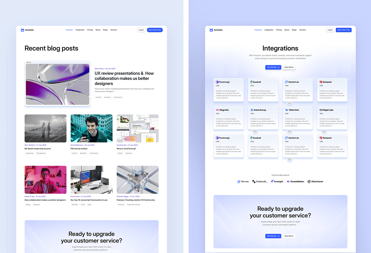 Assistia - AI Startup & SaaS Website UI/UX Design Image 12