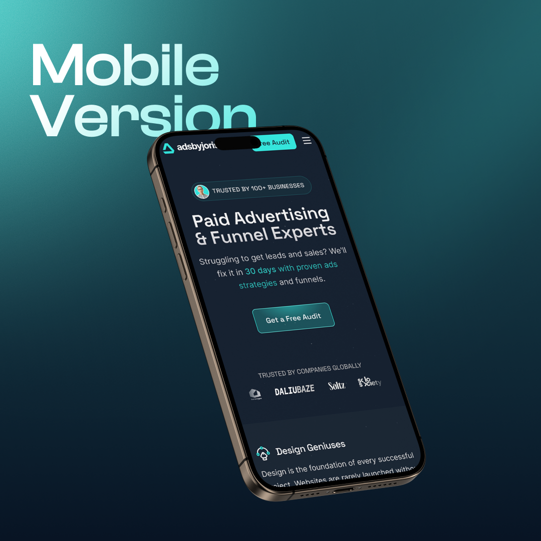 Mobile Responsive Design - Marketing Agency UI