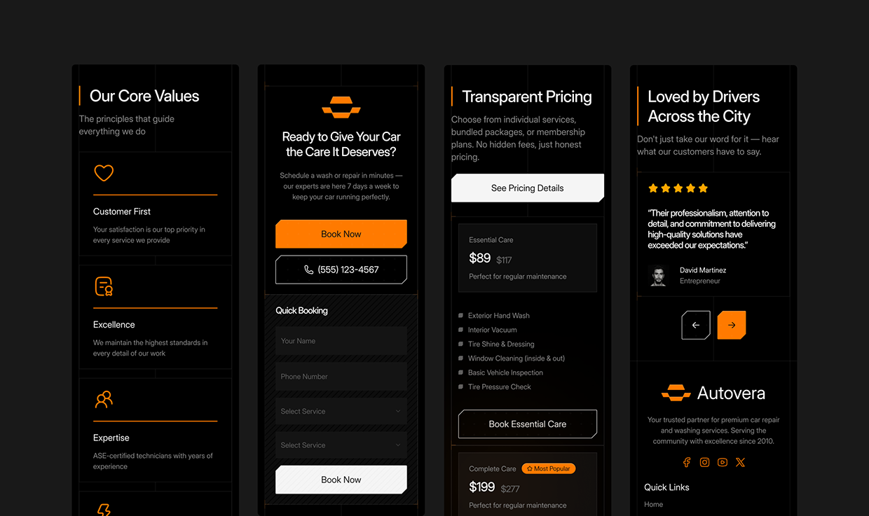 Autovera: Premium Car Wash & Repair UI Image 9