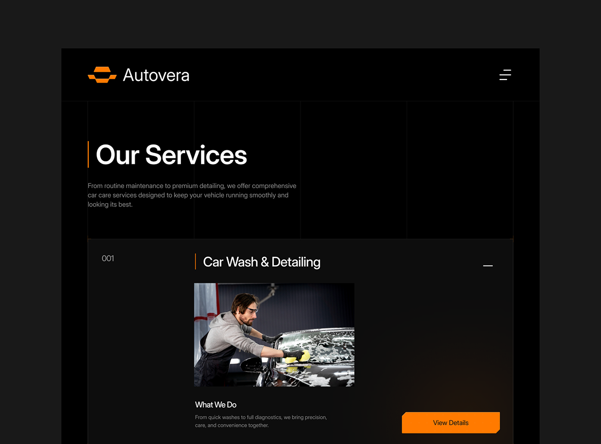 Autovera: Premium Car Wash & Repair UI Image 13