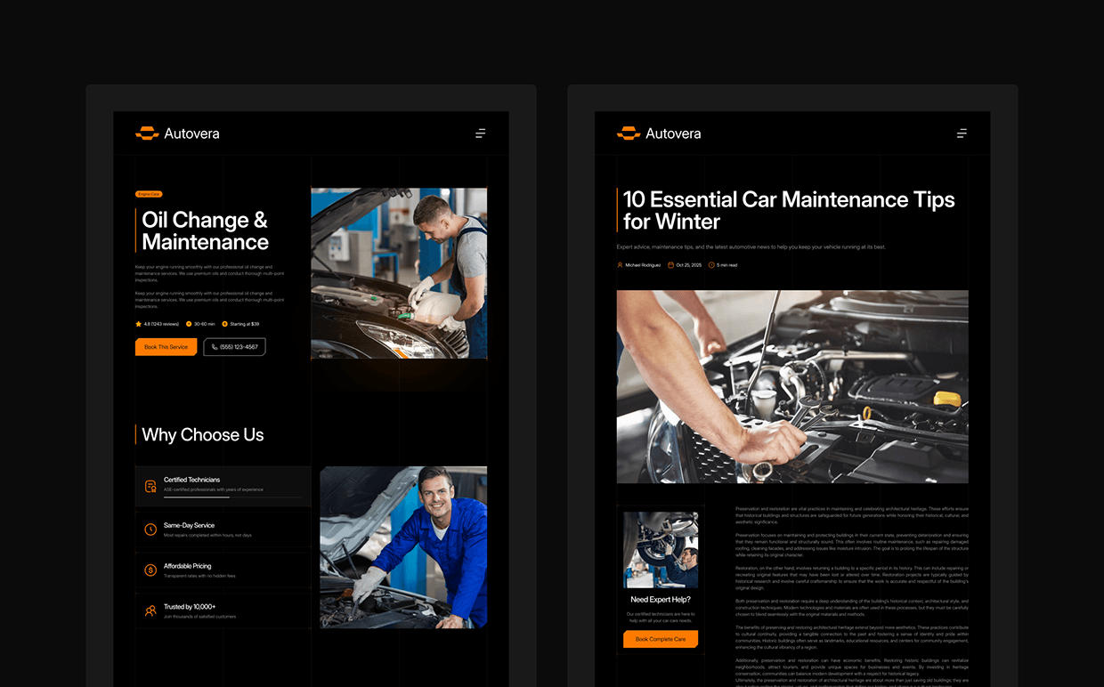 Autovera: Premium Car Wash & Repair UI Image 14