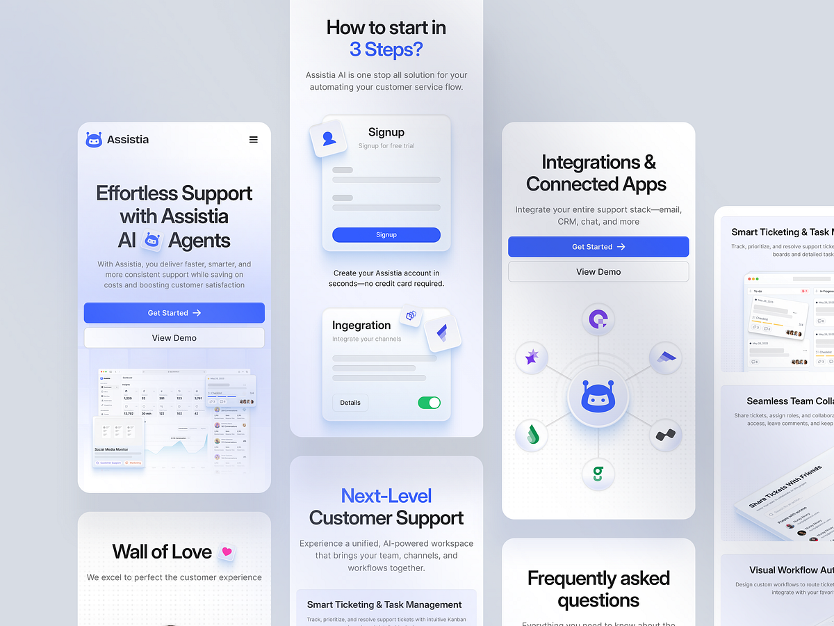 Mobile UI & Responsive Layouts for AI SaaS Platform Image 1