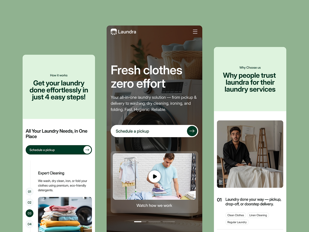 Mobile Experience Design for Laundry Service App