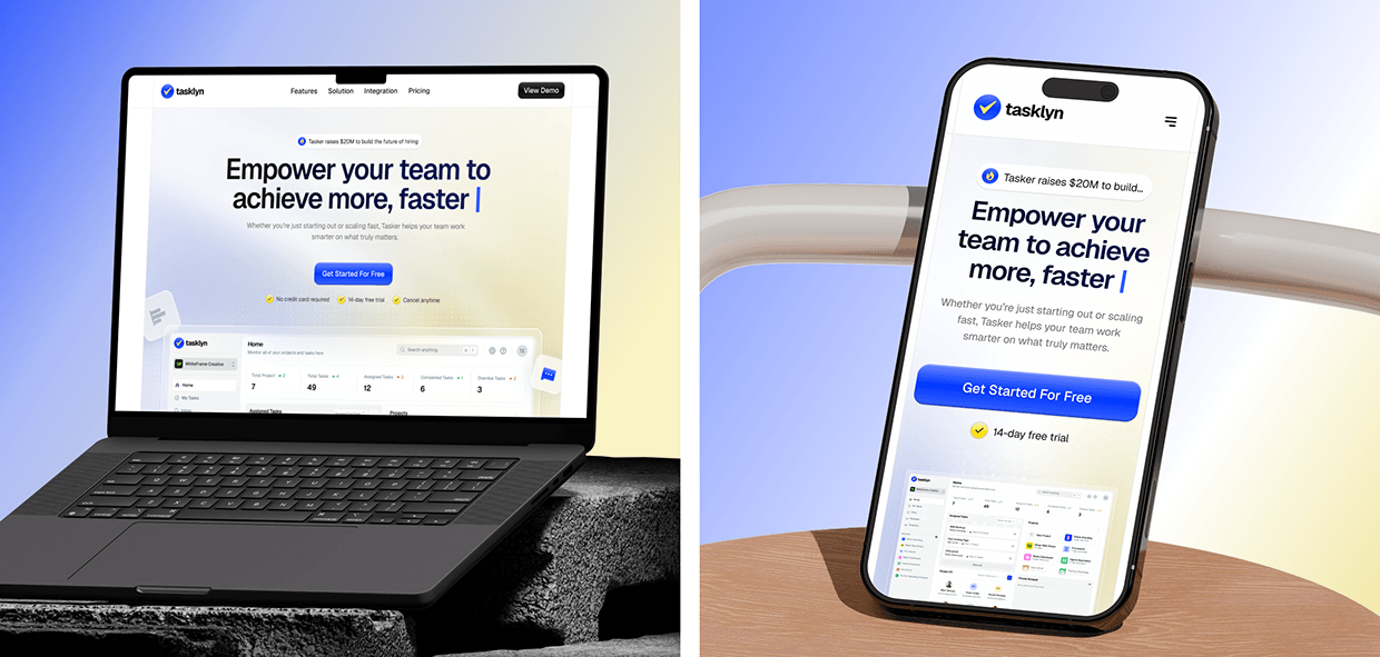 Tasklyn — SaaS & Project Management Dashboard UI Kit Image 3