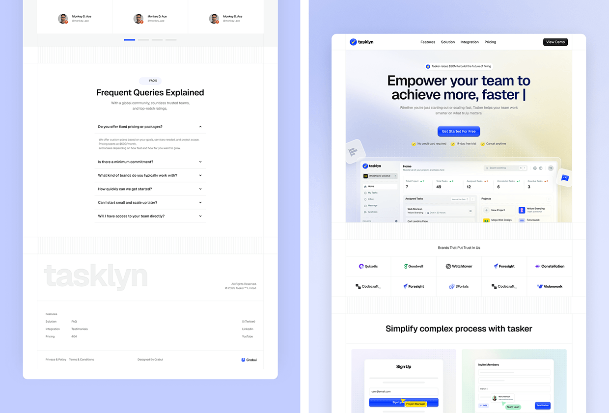 Tasklyn — SaaS & Project Management Dashboard UI Kit Image 4