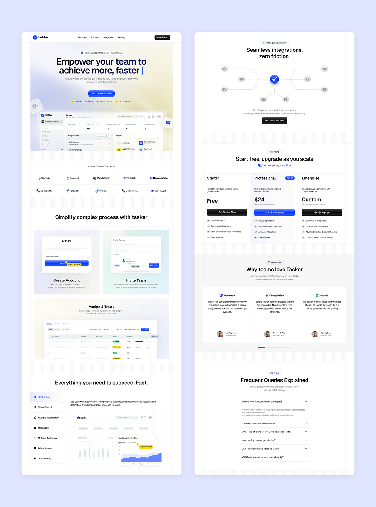 Tasklyn — SaaS & Project Management Dashboard UI Kit Image 11